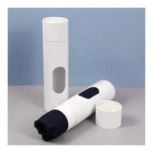 Special Cylindrical Shaped Die Cut Middle Gap Window Silk Scarf Packaging