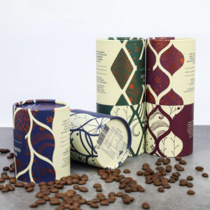 Eco Friendly Logo Printed Tea Coffee Beans Biscuits Paper Tube