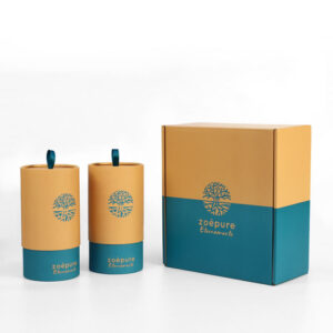 Eco Friendly Kraft Biodegradable Custom Paper Tube Packaging Set