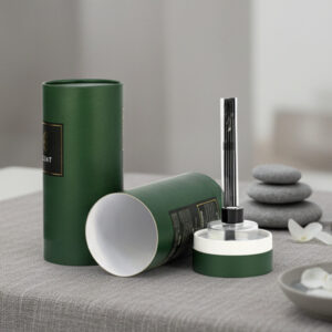 Round Perfume Box Beige Skin Care Product Cylinder Box