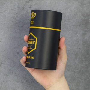 Black Gift Prototyping Round Paper Can Packaging