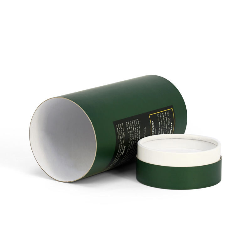 Round Perfume Box Beige Skin Care Product Cylinder Box - Image 3